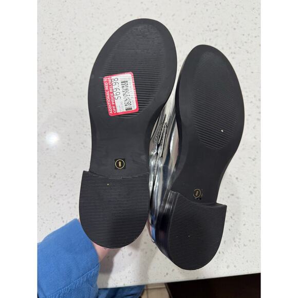 Steve Madden Leedan silver penny loafers NWT womens size 8 - Picture 4 of 5